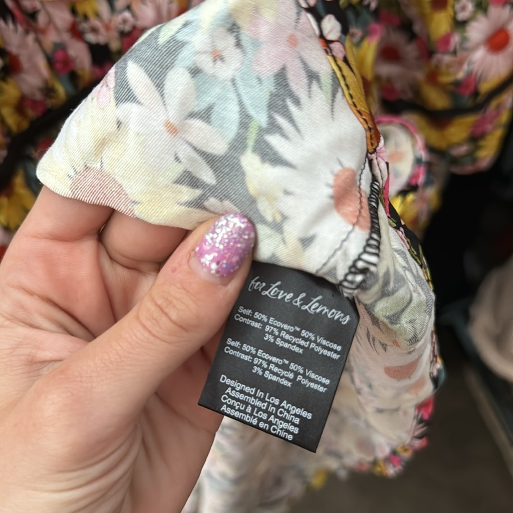 For Love & Lemons Sylvia Mini Dress Puff Sleeve - Picture 11 of 12